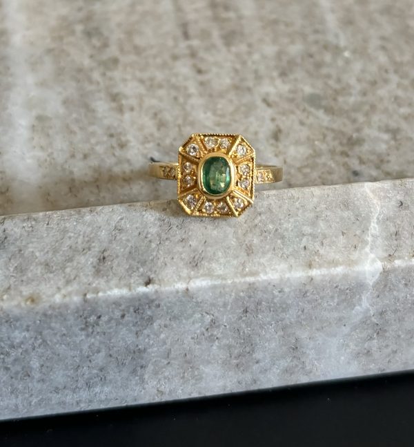 Bague vintage Emeraude