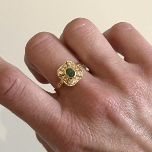 Bague vintage Emeraude