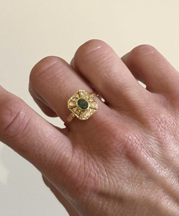 Bague vintage Emeraude – Image 2
