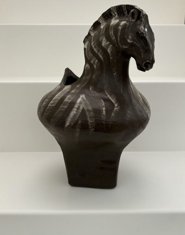 Sculpture cheval en terre cuite vernissée – Image 4