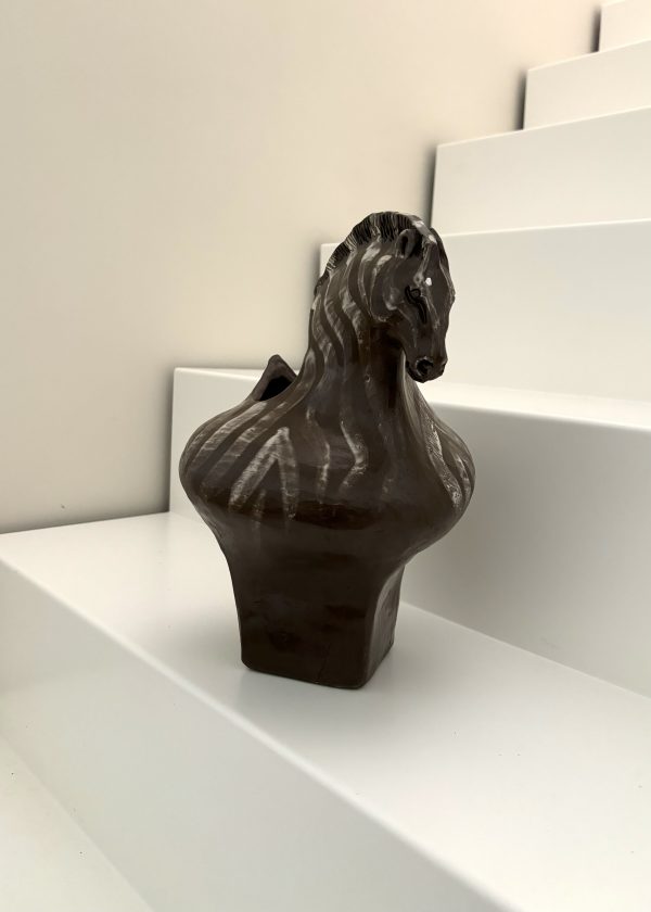 Sculpture cheval en terre cuite vernissée – Image 3
