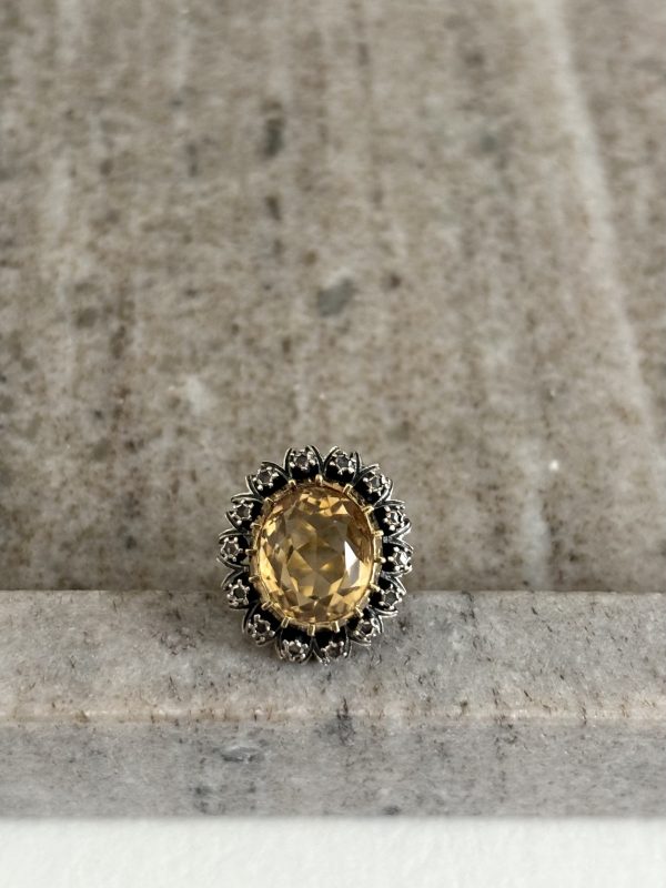 Bague or & argent citrine – Image 2