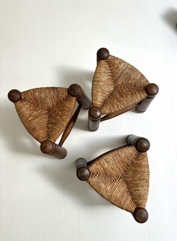 Tabouret Tripode année 50 – Image 2