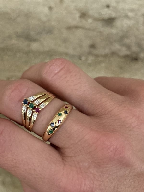 Bague or & pierres – Image 3