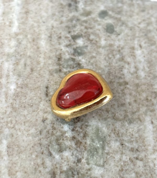 Broche coeur Yves saint Laurent – Image 3