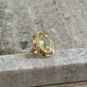 Bague or et Topaze jaune