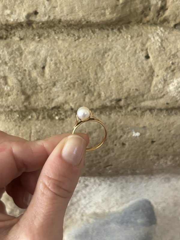 Bague en or et perle – Image 2