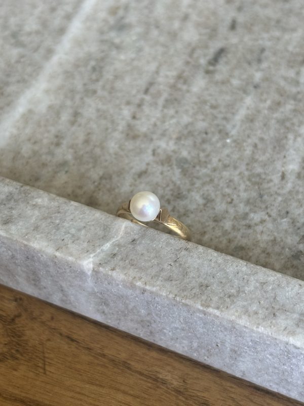 Bague en or et perle – Image 3