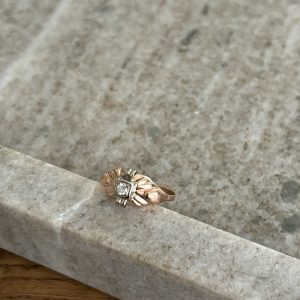 Bague tank or & pierre