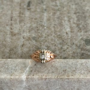 Bague tank or & pierre