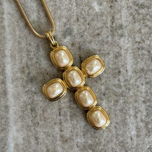 Collier pendentif croix BURMA