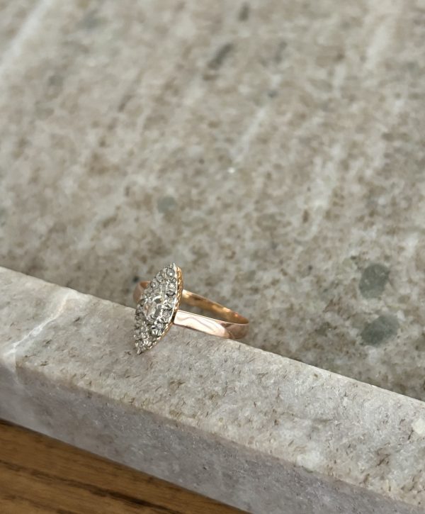 Bague Marquise or & diamants – Image 3