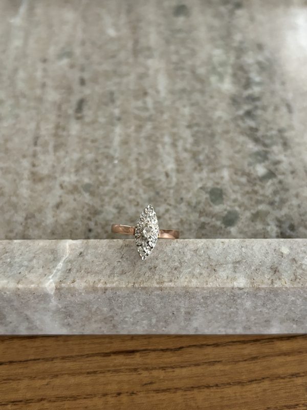 Bague Marquise or & diamants – Image 2