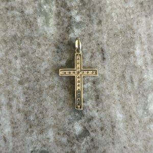 Pendentif croix or et brillants