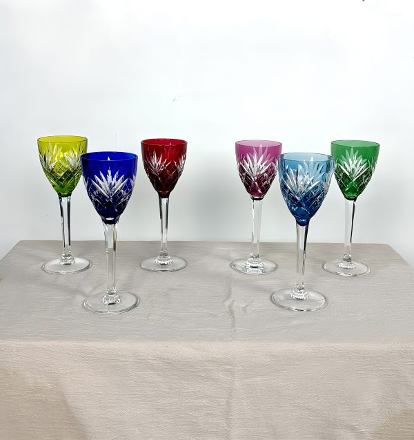 12 verres à vin en cristal signés Saint Louis modèle Chantilly – Image 2