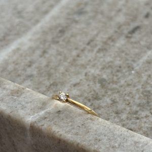 Bague alliance or & diamant