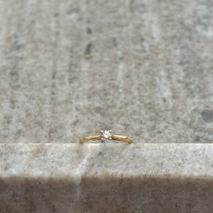 Bague alliance or & diamant