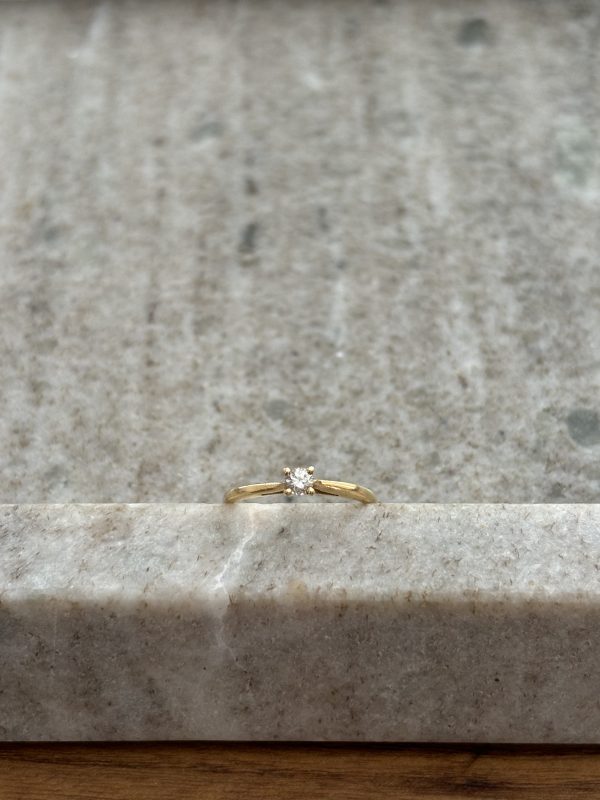 Bague alliance or & diamant