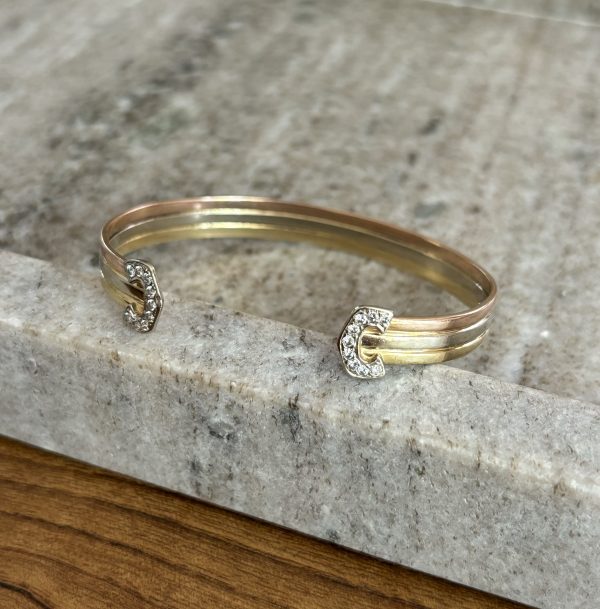 Bracelet 3 ors et diamants – Image 2