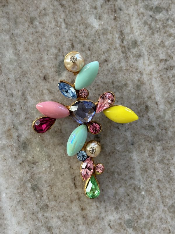 Broche pendentif perles Christian Lacroix