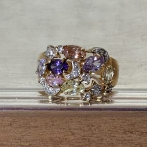 Bague en plaqué or & brillants