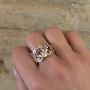 Bague en plaqué or & brillants