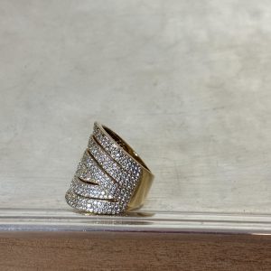 Bague pavé en vermeil