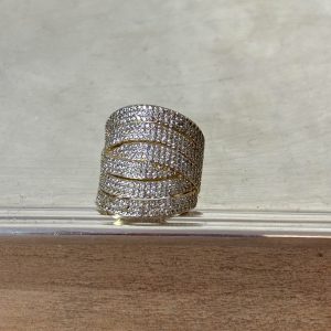 Bague pavé en vermeil